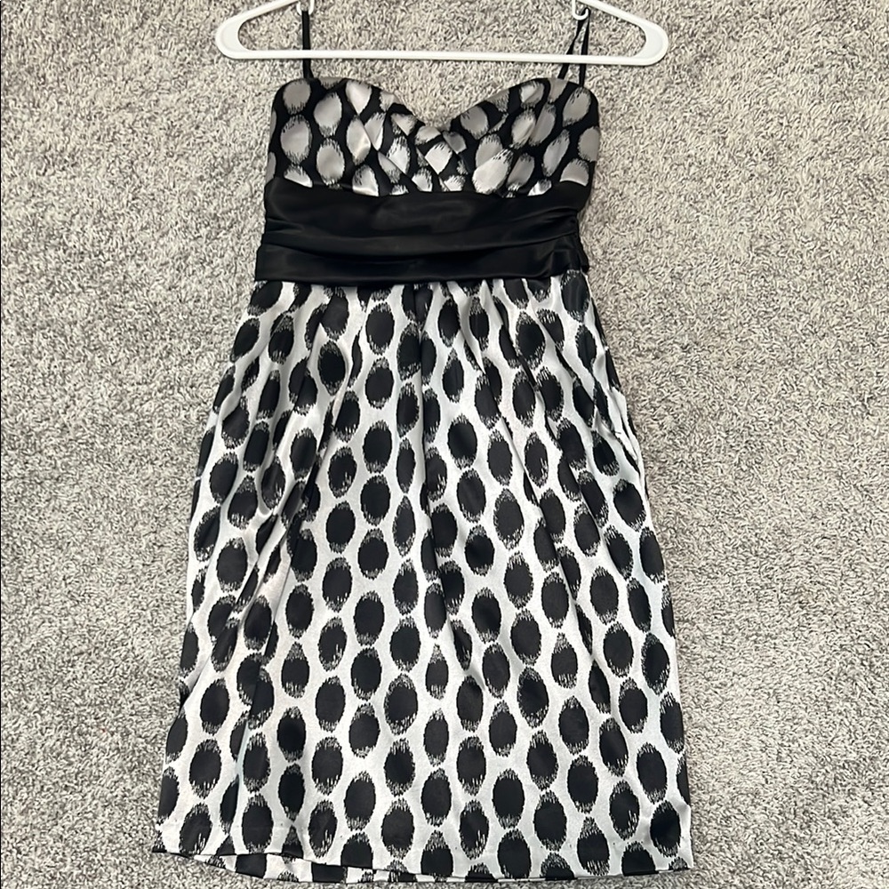 As U Wish Black and silver Mini formal dress Sweetheart Neckline